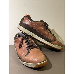 Footjoy Contour Casual Spikeless Golf Shoes Brown Leather 54222 Mens Size 10.5 W